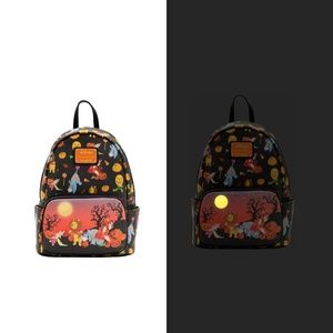 Loungefly Winnie the Pooh Halloween Group Glow Mini Backpack